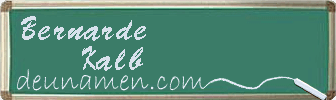 Bernarde Kalb Visitenkarte